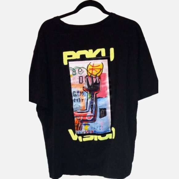 Roku Studio City Shirt Men’s 3XL Black Short Sleeve Stretch Urban Hip Hop Style - Picture 1 of 4
